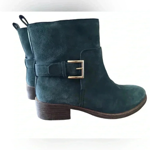 Tory Burch Riley Mid Buckle Boot Dark Green Size 7 (00760) - Picture 3 of 16
